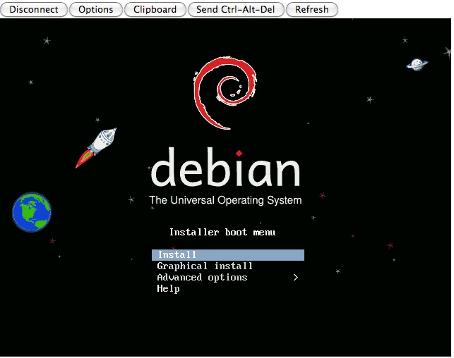 Start Debian installation Start Debian installation