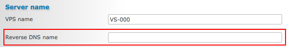 VPS PTR record VPS PTR record
