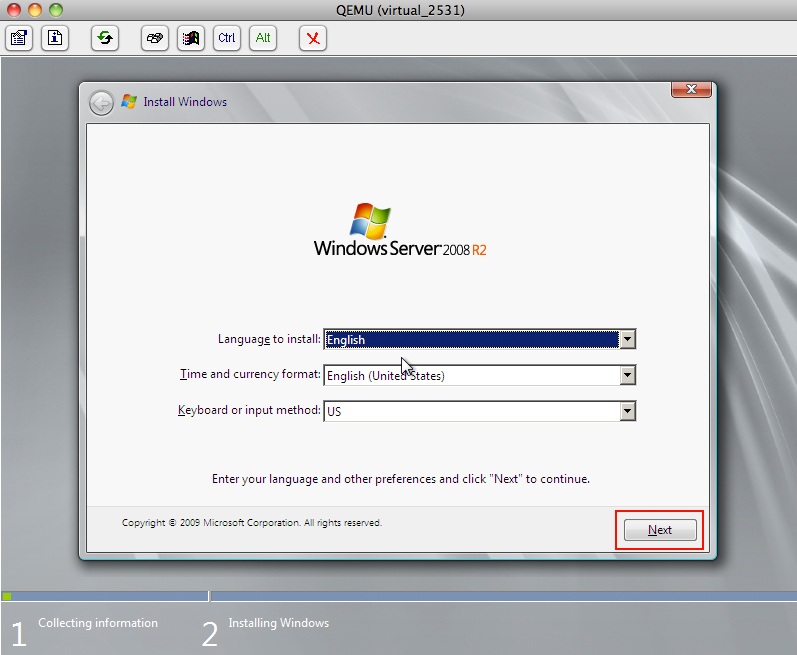 VPS Windows, Instalace operačního systému 4 VPS Windows, Instalace operačního systému 4