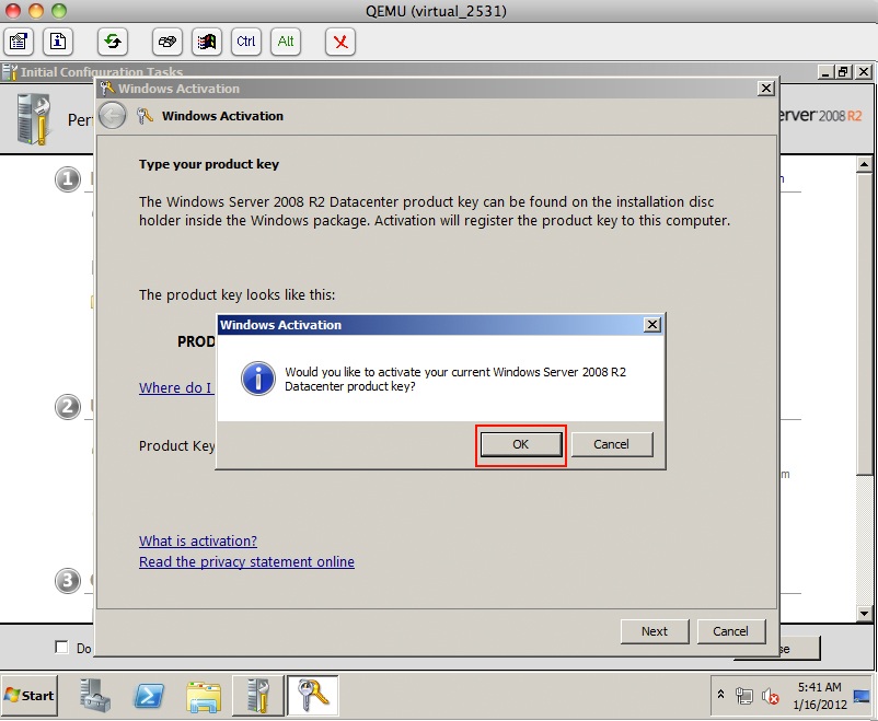 VPS Windows, System activation 3 VPS Windows, System activation 3