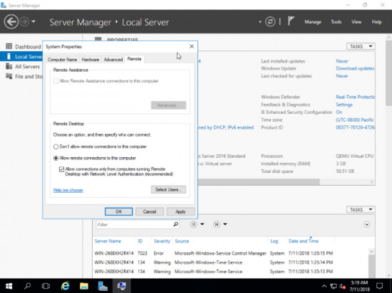 Allow connection only from computers running Remote Desktop