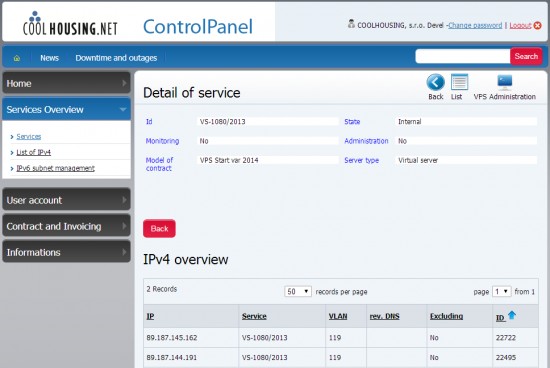 detail services administration