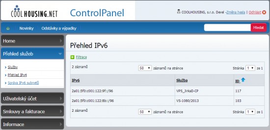 přehled IPv6