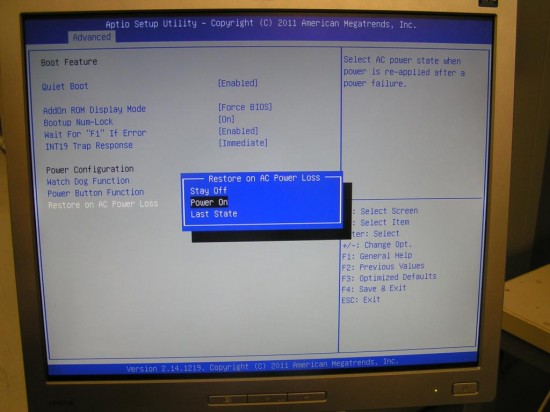Supermicro - фотография из bios