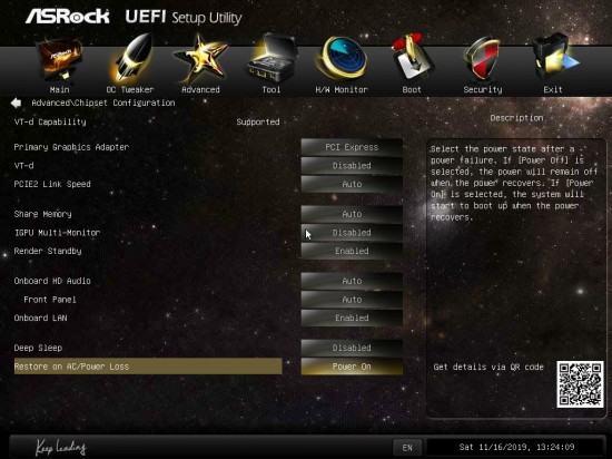 ASRock - фотография из bios