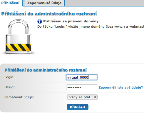 VPS admin login