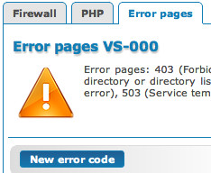 Error pages