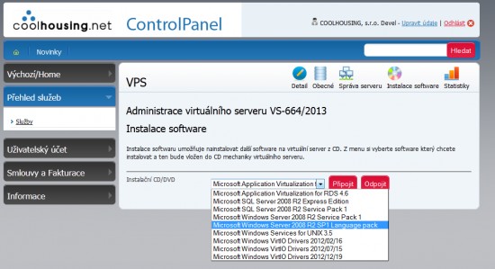 VPS Windows, Jazykový balíček 1