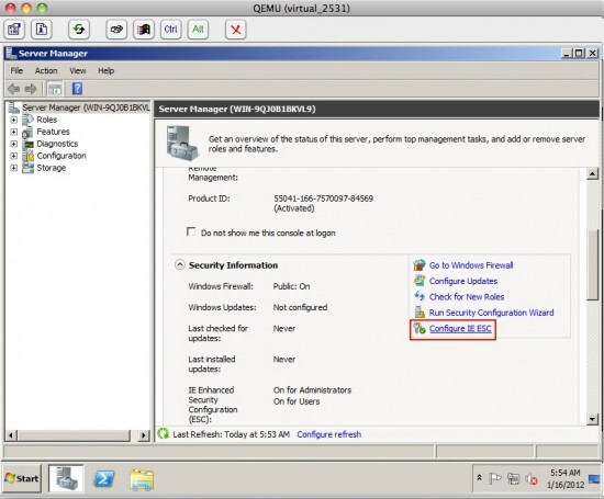 VPS Windows, IE 1