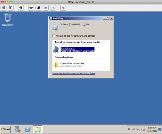 VPS Windows, Installation of Service Pack 1 2
