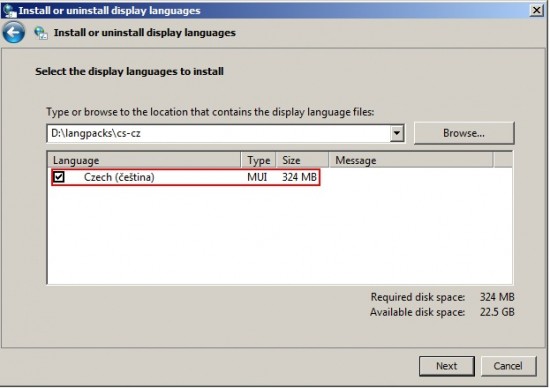 VPS Windows, Jazykový balíček 5