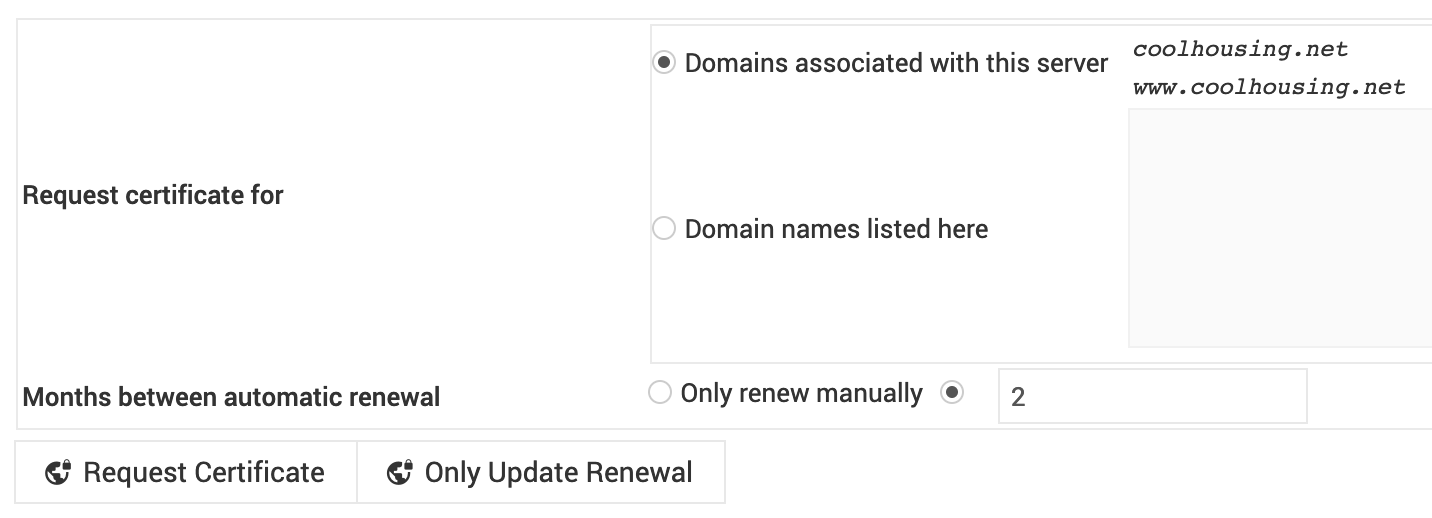 Žádost o SSL certifikát