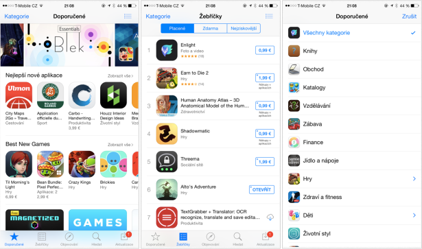 Apple App Store v češtině Apple App Store v češtině