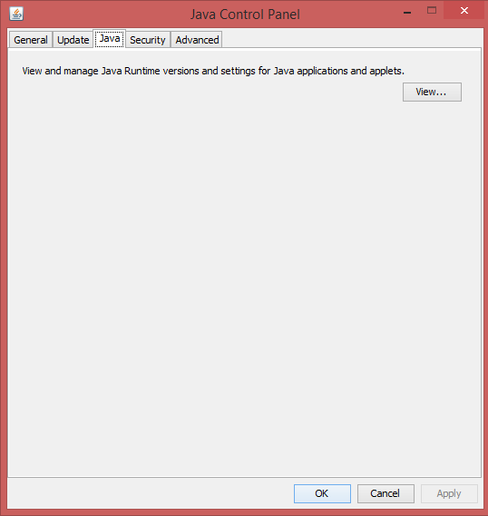 Java viev, MS Windows Java viev, MS Windows