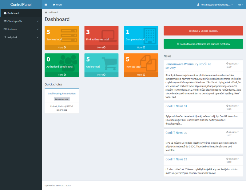 CP Dashboard CP Dashboard