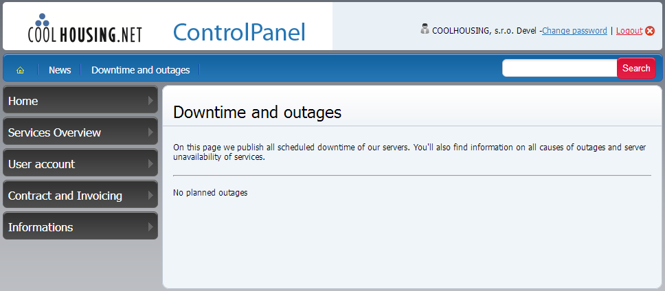 Downtime and outages