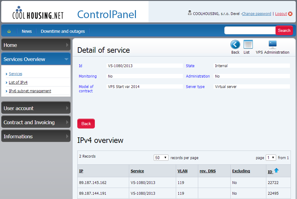 detail services administration detail services administration