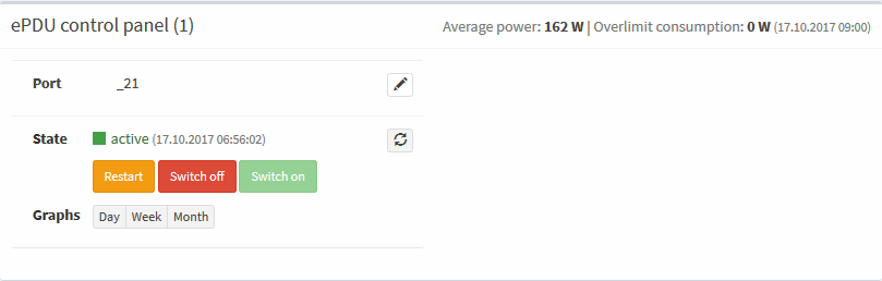 One power input - Individual inlets can be named, which will facilitate your orientation in case you need for example to quickly restart the server and you do not have time to search for notes informing about which server is connected and where