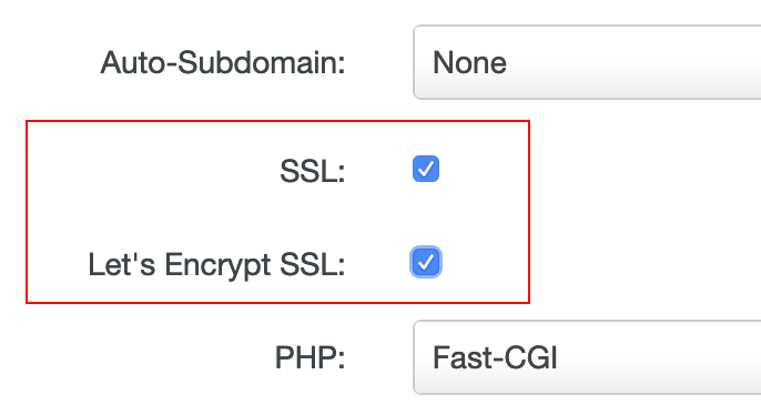 Enable of SSL certificate