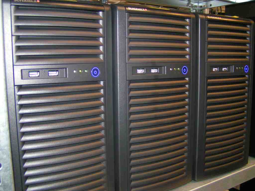 Supermicro servers in tower case