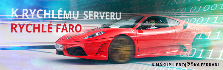 jízda ve Ferrari za dedikovaný server