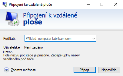 Připojení k vzdálené ploše