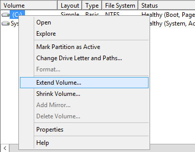 Extend Volume