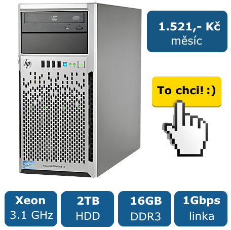 Akce dedikovaný server HP ml310e Gen8v2