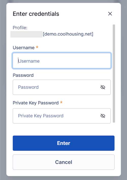 Fill credentials, which you received in the email