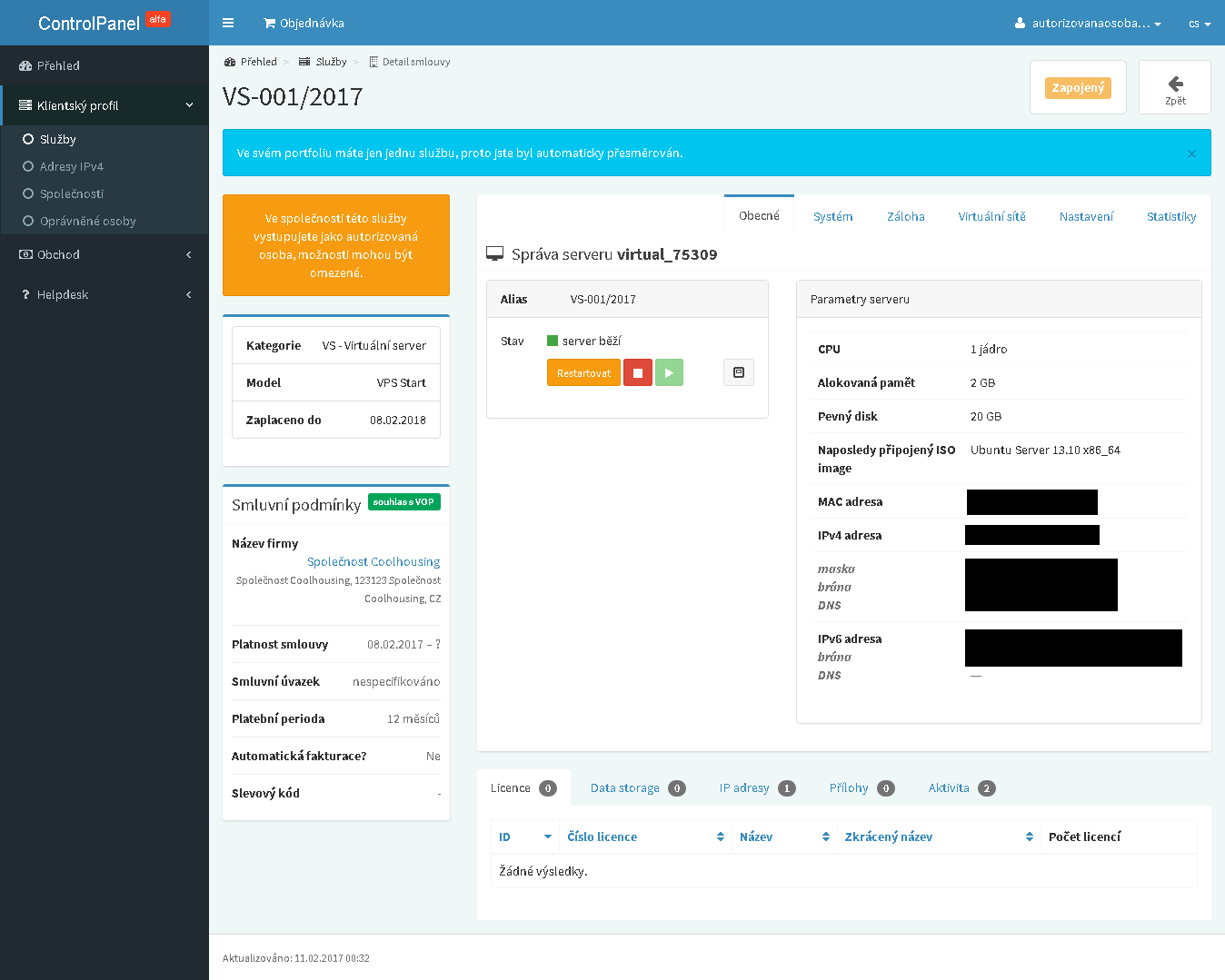 New Control Panel - framework