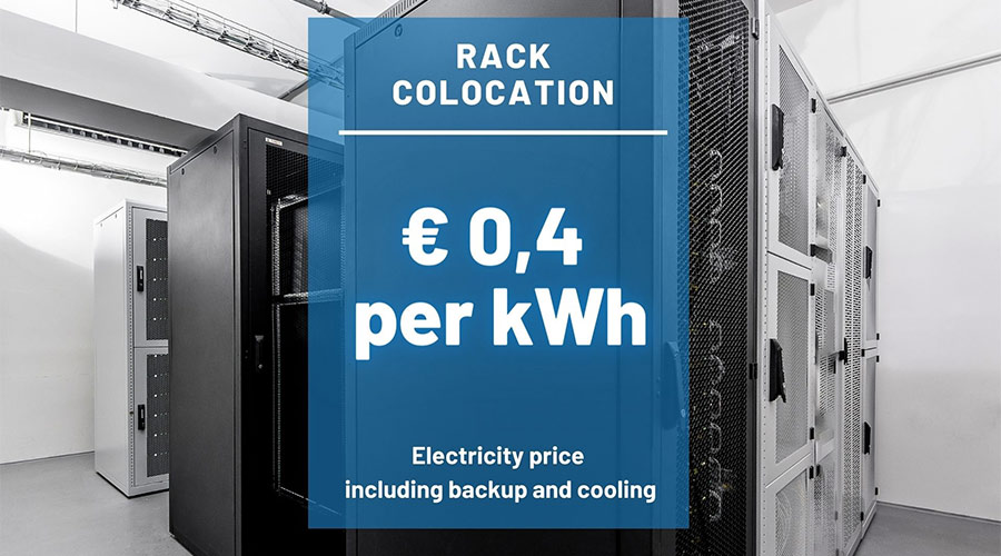 Lower price for electricity by Rack colocation