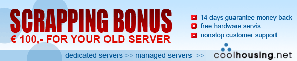 Scrapping bonus, dedicated servers