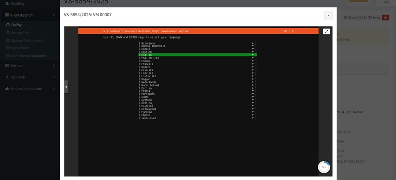 Start instalace Ubuntu