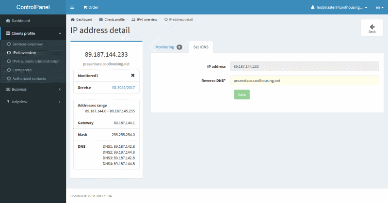 More details about static IP