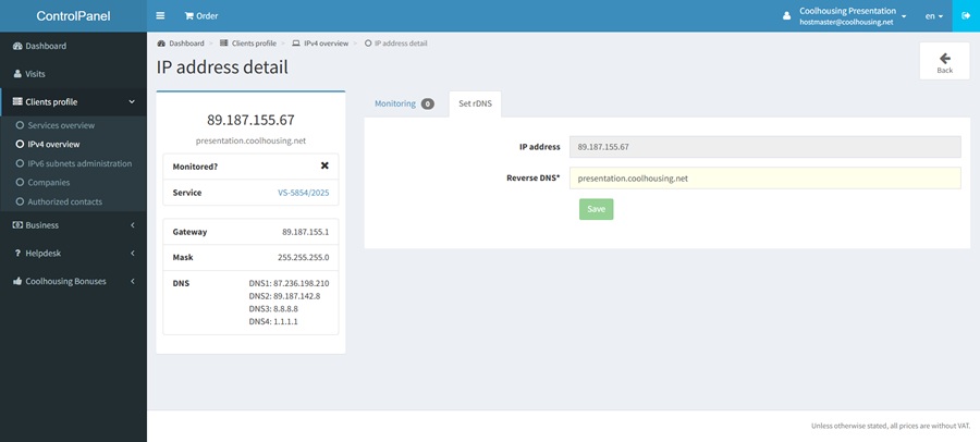 More details about static IP